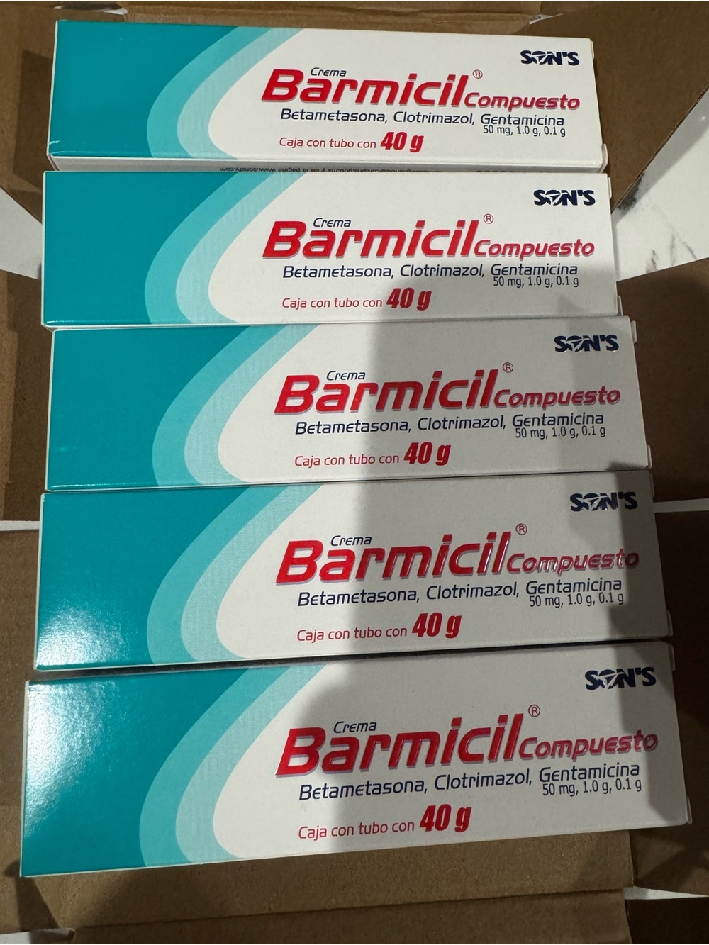 5 creams for $35
Barmicil compuesto 40 g
